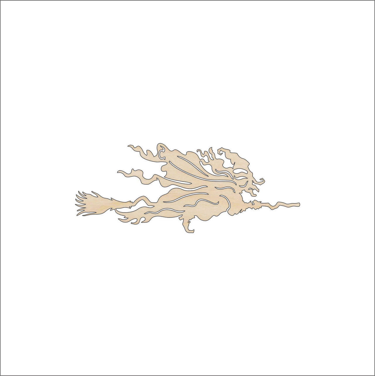 Witch Wood Craft Shape - Laser Cut Baltic Birch Unfinished DIY Wood Art Supplies FAL2 - The Wood Shape Store