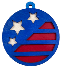 America 3D Laser Cut Ornament Door Sign – Baltic Birch Wood Craft Supplies | DIY Wood Ornament Kit US2 - The Wood Shape Store