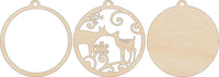 Deer 3D Laser Cut Ornament – Baltic Birch Wood Craft Supplies | DIY Wood Ornament Kit AN13 - The Wood Shape Store