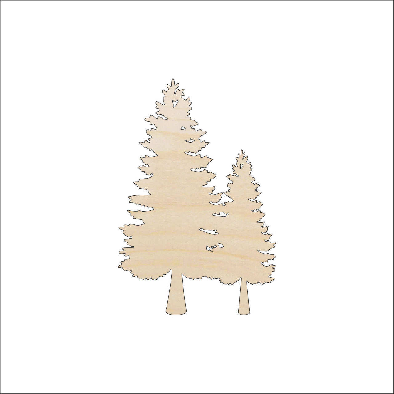 Tree Wood Craft Shape - Laser Cut Baltic Birch Unfinished DIY Wood Art Supplies TRE65 - The Wood Shape Store