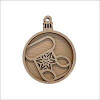 Stocking 3D Laser Cut Ornament – Baltic Birch Wood Craft Supplies | DIY Wood Ornament Kit XM11 - The Wood Shape Store
