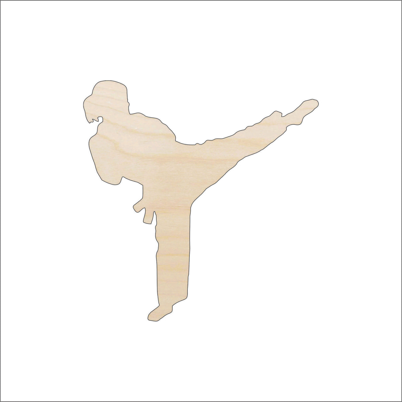 Karate Wood Craft Shape - Laser Cut Baltic Birch Unfinished DIY Wood Art Supplies SPT73 - The Wood Shape Store
