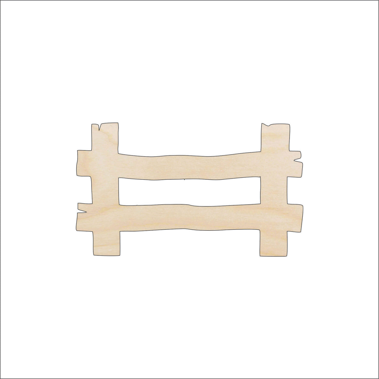 Fence Wood Craft Shape - Laser Cut Baltic Birch Unfinished DIY Wood Art Supplies BLD70 - The Wood Shape Store