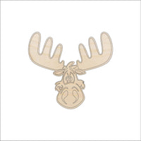 Moose Wood Craft Shape - Laser Cut Baltic Birch Unfinished DIY Wood Art Supplies MUS27 - The Wood Shape Store