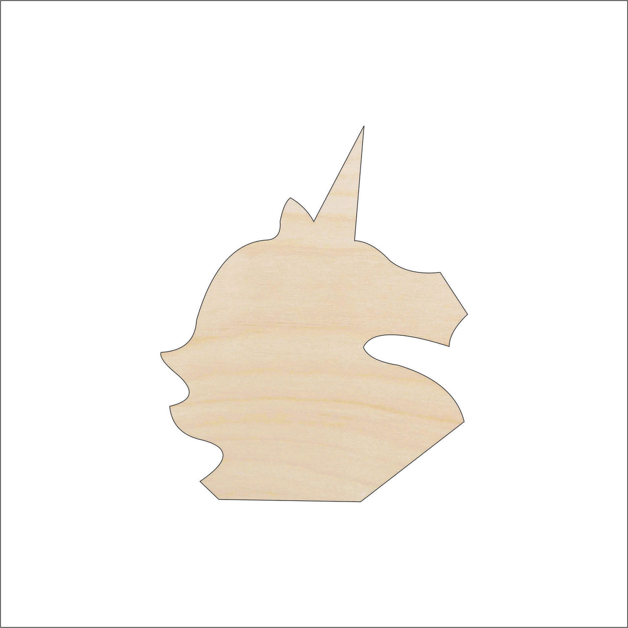Unicorn Wood Craft Shape - Laser Cut Baltic Birch Unfinished DIY Wood Art Supplies MYTH94 - The Wood Shape Store