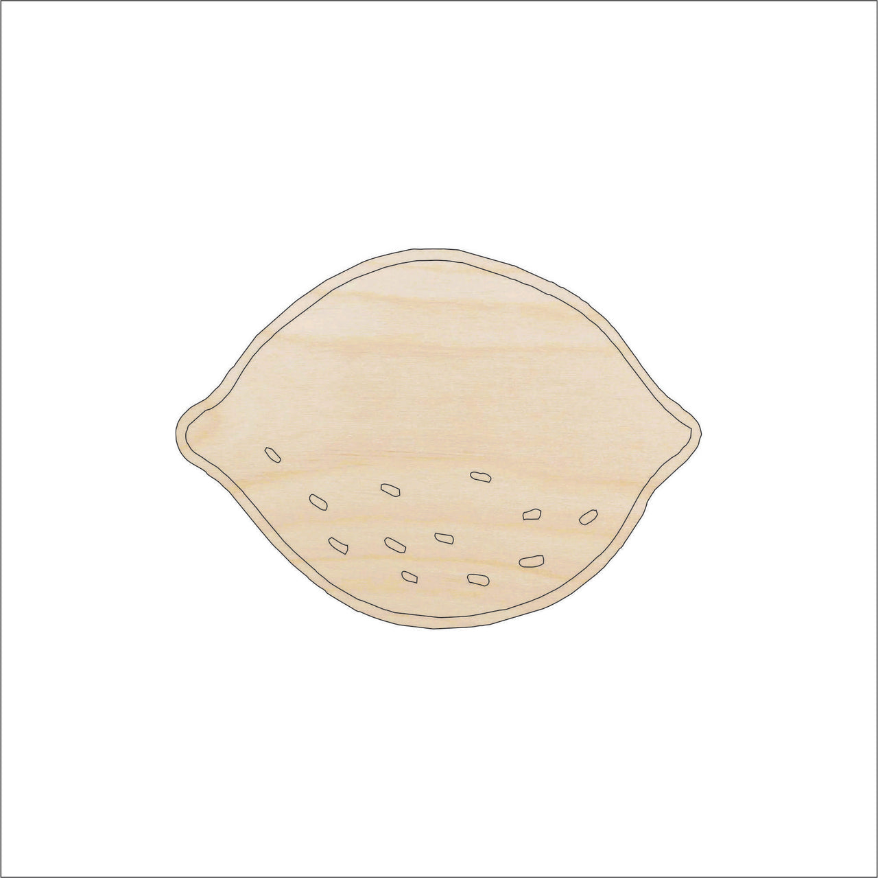 Lemon Wood Craft Shape - Laser Cut Baltic Birch Unfinished DIY Wood Art Supplies FOD26 - The Wood Shape Store