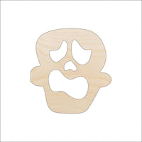 Scary Skull Wood Craft Shape - Laser Cut Baltic Birch Unfinished DIY Wood Art Supplies SKL27 - The Wood Shape Store