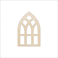 Window Wood Craft Shape - Laser Cut Baltic Birch Unfinished DIY Wood Art Supplies BLD4 - The Wood Shape Store