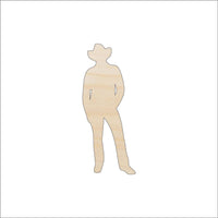 Cowboy Wood Craft Shape - Laser Cut Baltic Birch Unfinished DIY Wood Art Supplies PPL219 - The Wood Shape Store