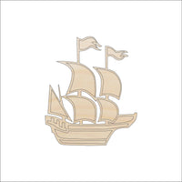 Boat Wood Craft Shape - Laser Cut Baltic Birch Unfinished DIY Wood Art Supplies BOT2 - The Wood Shape Store