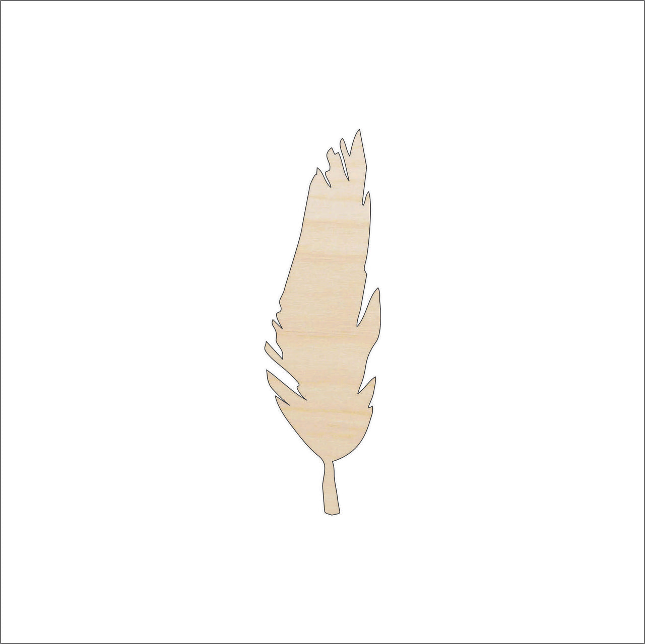 Feather Wood Craft Shape - Laser Cut Baltic Birch Unfinished DIY Wood Art Supplies XTR22 - The Wood Shape Store