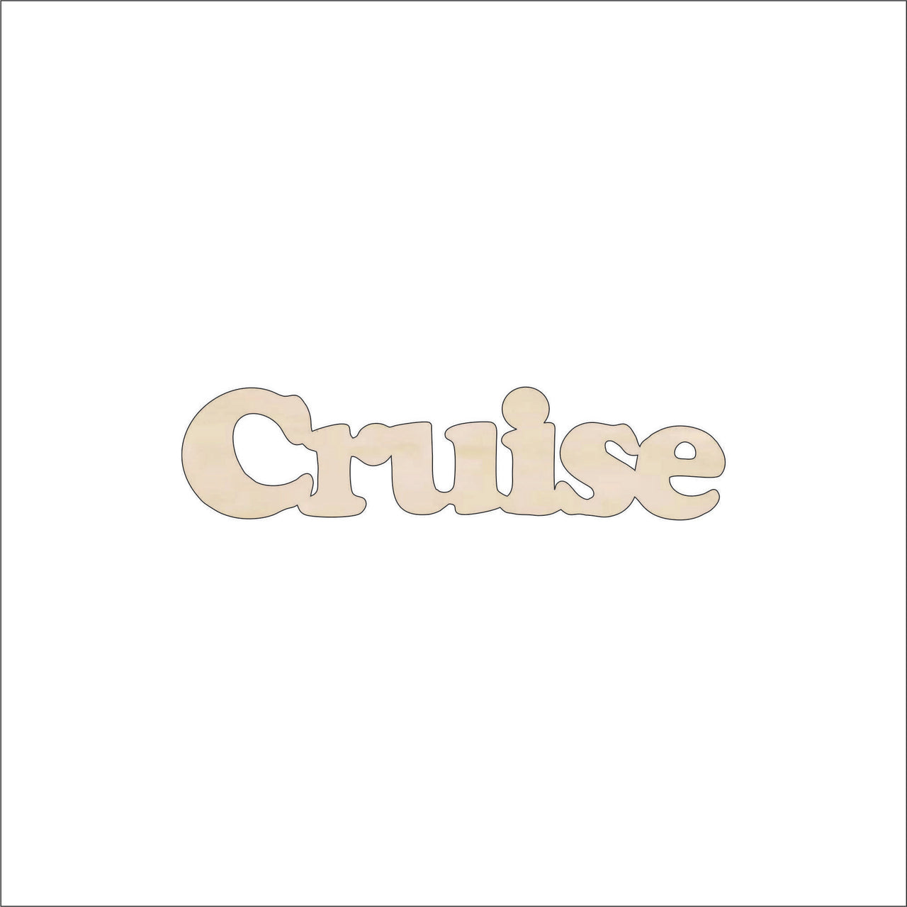 Cruise Wood Craft Shape - Laser Cut Baltic Birch Unfinished DIY Wood Art Supplies WRD42 - The Wood Shape Store