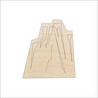 Mountains Wood Craft Shape - Laser Cut Baltic Birch Unfinished DIY Wood Art Supplies XTR89 - The Wood Shape Store