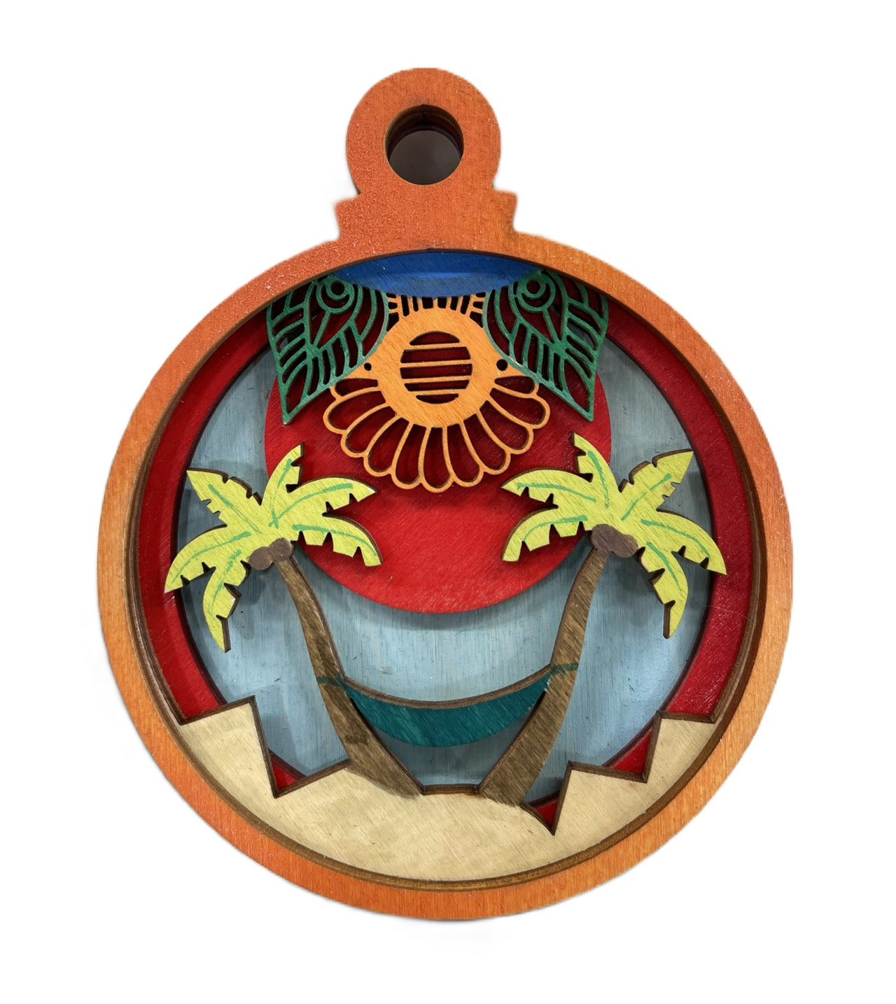 Beach 3D Laser Cut Ornament – Baltic Birch Wood Craft Supplies | DIY Wood Ornament Kit BC3 - The Wood Shape Store