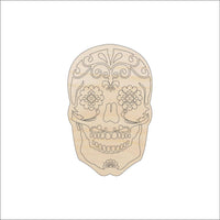 Skull Wood Craft Shape - Laser Cut Baltic Birch Unfinished DIY Wood Art Supplies SKL6 - The Wood Shape Store