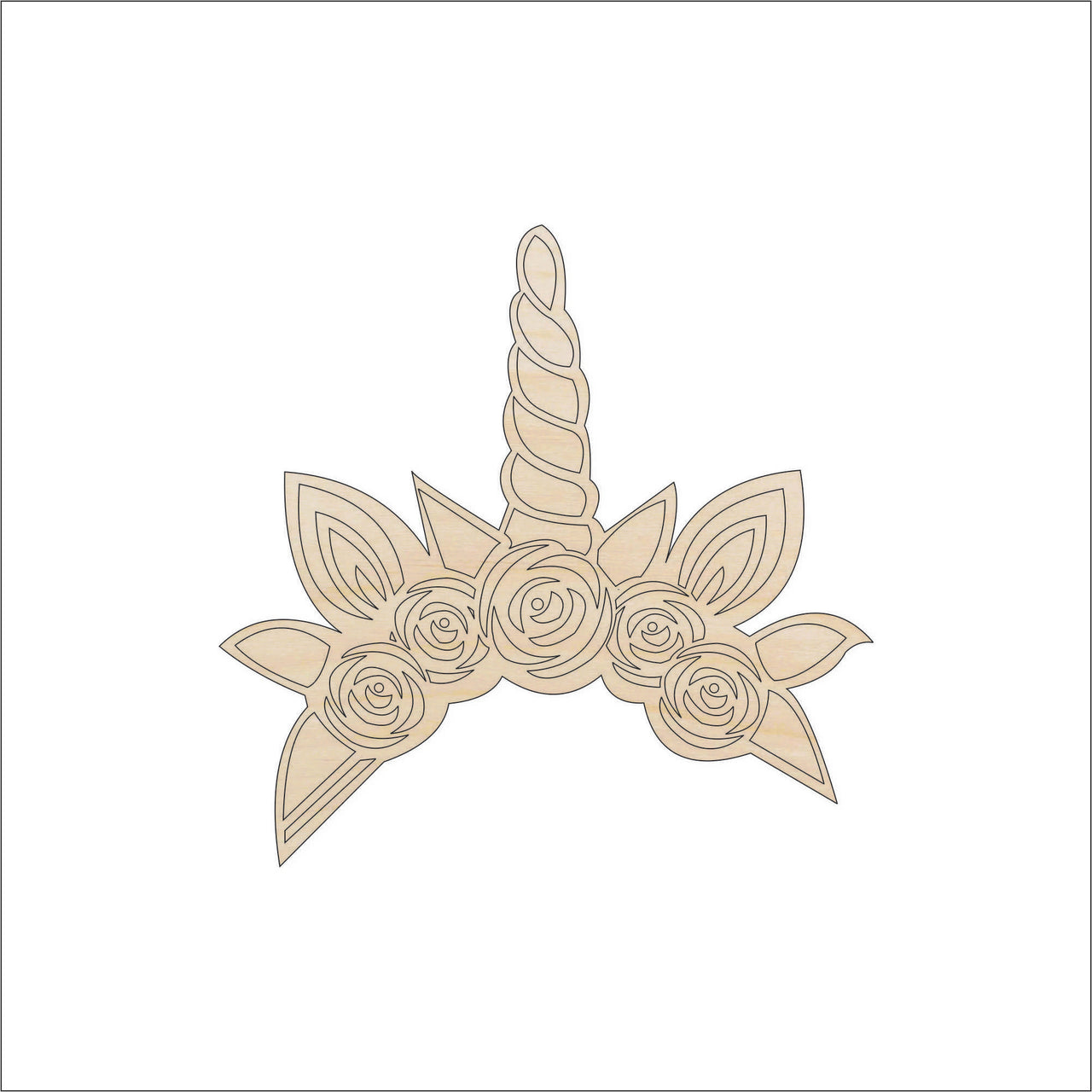 Unicorn Wood Craft Shape - Laser Cut Baltic Birch Unfinished DIY Wood Art Supplies MYTH109 - The Wood Shape Store