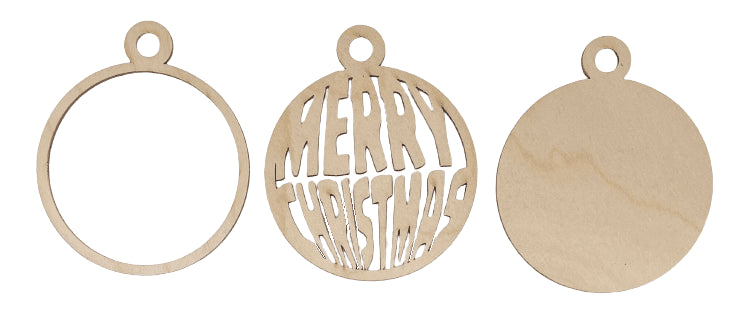 Christmas 3D Laser Cut Ornament – Baltic Birch Wood Craft Supplies | DIY Wood Ornament Kit XM16 - The Wood Shape Store