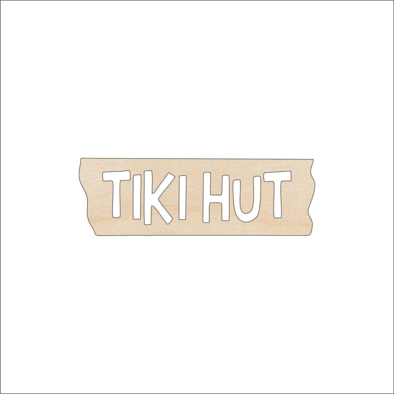 Tiki Hut Wood Craft Shape - Laser Cut Baltic Birch Unfinished DIY Wood Art Supplies SGN4 - The Wood Shape Store