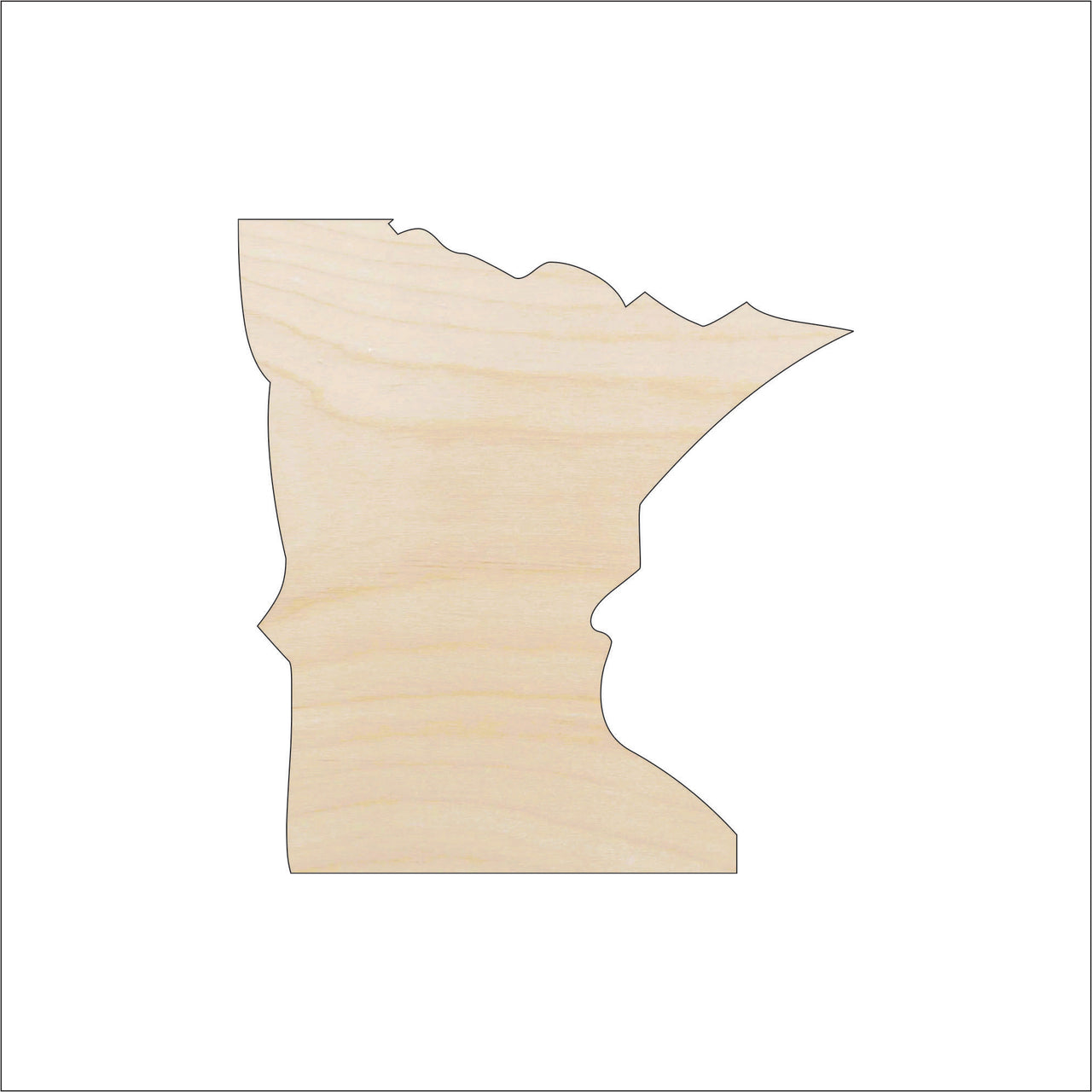 Minnesota Wood Craft Shape - Laser Cut Baltic Birch Unfinished DIY Wood Art Supplies STAT71 - The Wood Shape Store