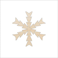 Snowflake Wood Craft Shape - Laser Cut Baltic Birch Unfinished DIY Wood Art Supplies SNW5 - The Wood Shape Store