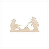 Cowboy Wood Craft Shape - Laser Cut Baltic Birch Unfinished DIY Wood Art Supplies PPL155 - The Wood Shape Store
