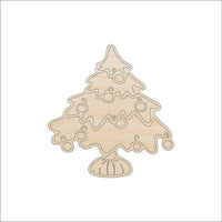 Christmas Tree Wood Craft Shape - Laser Cut Baltic Birch Unfinished DIY Wood Art Supplies XMS13 - The Wood Shape Store