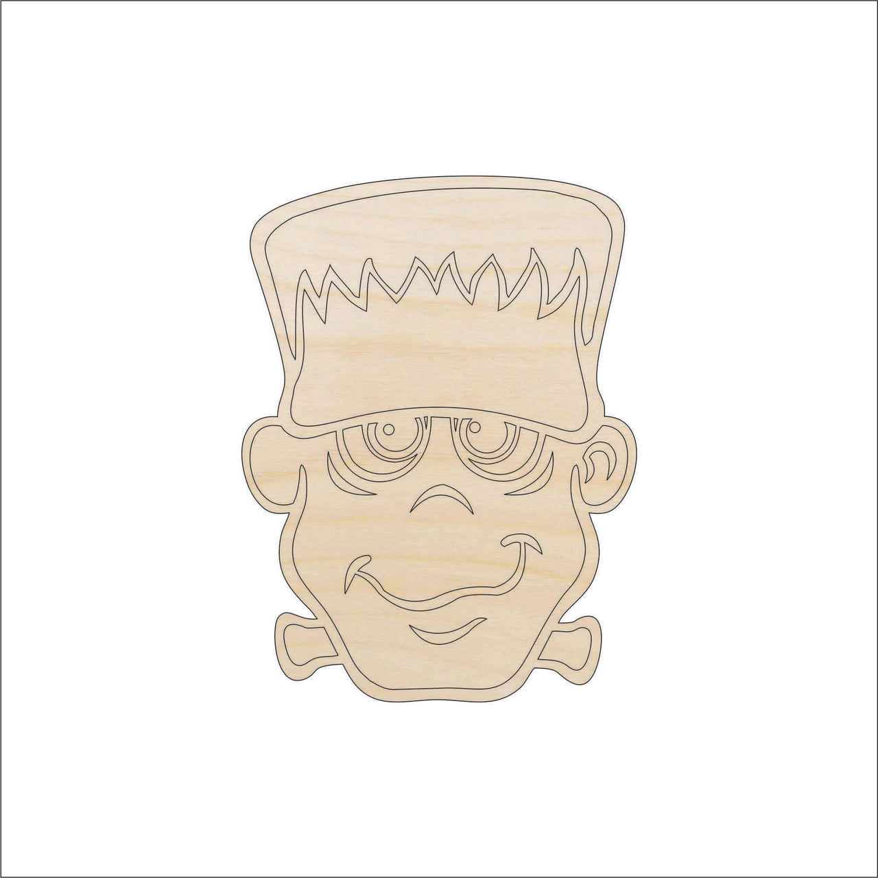 Frankenstein Wood Craft Shape – Laser Cut Baltic Birch Unfinished DIY Art Supplies FAL245 - The Wood Shape Store