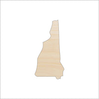 New Hampshire Wood Craft Shape - Laser Cut Baltic Birch Unfinished Art Supplies STAT77 - The Wood Shape Store