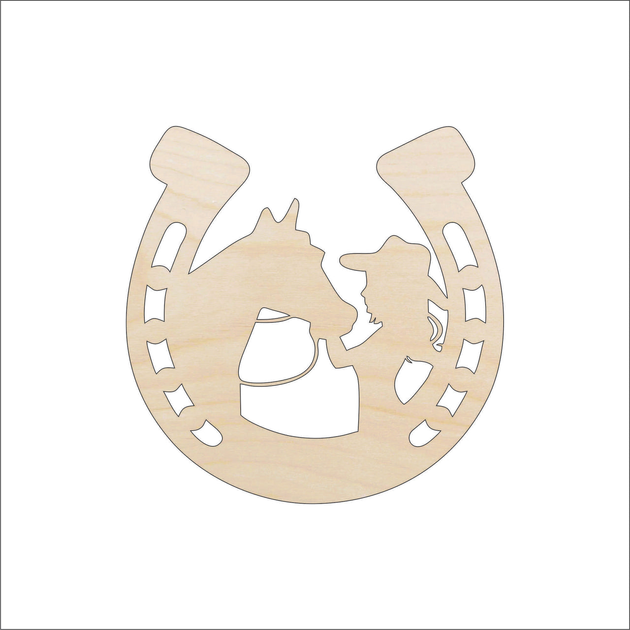 Cowgirl Laser Cut Out Unfinished Wood Craft Shape HRS91 - The Wood Shape Store