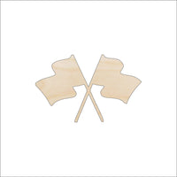 Flag Wood Craft Shape - Laser Cut Baltic Birch Unfinished DIY Wood Art Supplies CAR69 - The Wood Shape Store