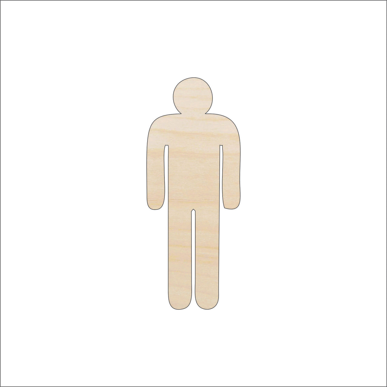 Sign Men Wood Craft Shape - Laser Cut Baltic Birch Unfinished DIY Wood Art Supplies PPL8 - The Wood Shape Store
