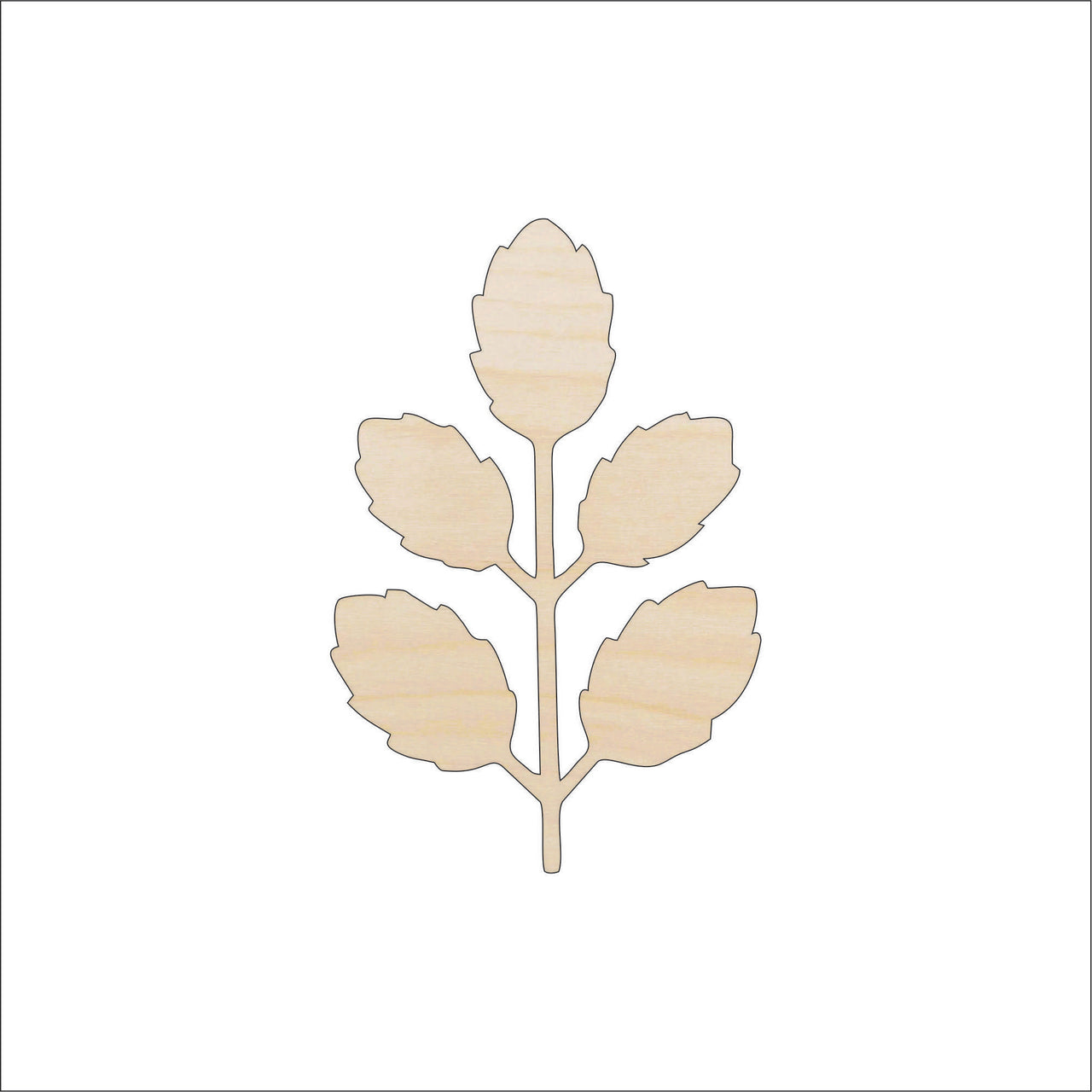 Leaf Wood Craft Shape - Laser Cut Baltic Birch Unfinished DIY Wood Art Supplies LEF9 - The Wood Shape Store