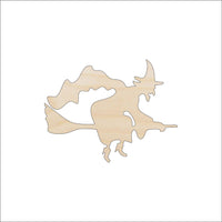 Witch Wood Craft Shape - Laser Cut Baltic Birch Unfinished DIY Wood Art Supplies FAL145 - The Wood Shape Store
