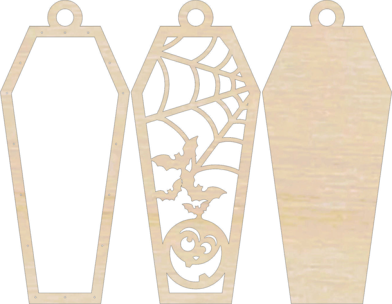 Halloween 3D Laser Cut Ornament – Baltic Birch Wood Craft Supplies | DIY Wood Ornament Kit HA6 - The Wood Shape Store