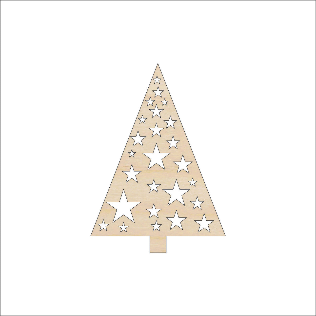 Tree Wood Craft Shape Laser Cut Out Unfinished DIY Craft Supply TRE146 - The Wood Shape Store