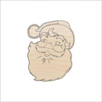 Santa Claus Wood Craft Shape - Laser Cut Baltic Birch Unfinished DIY Wood Art Supplies XMS265 - The Wood Shape Store