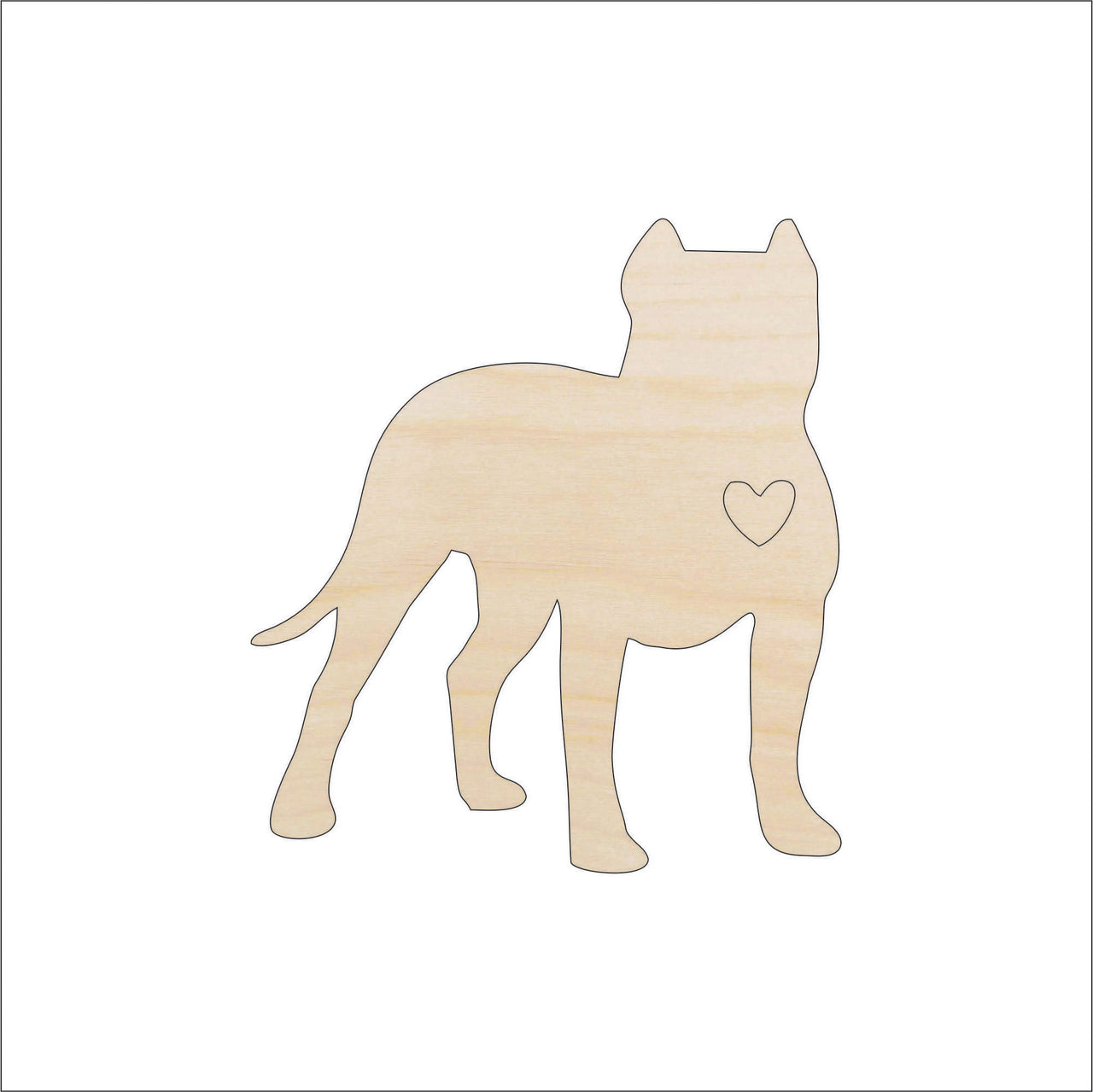 Dog Wood Craft Shape - Laser Cut Baltic Birch Unfinished DIY Wood Art Supplies DOG33 - The Wood Shape Store