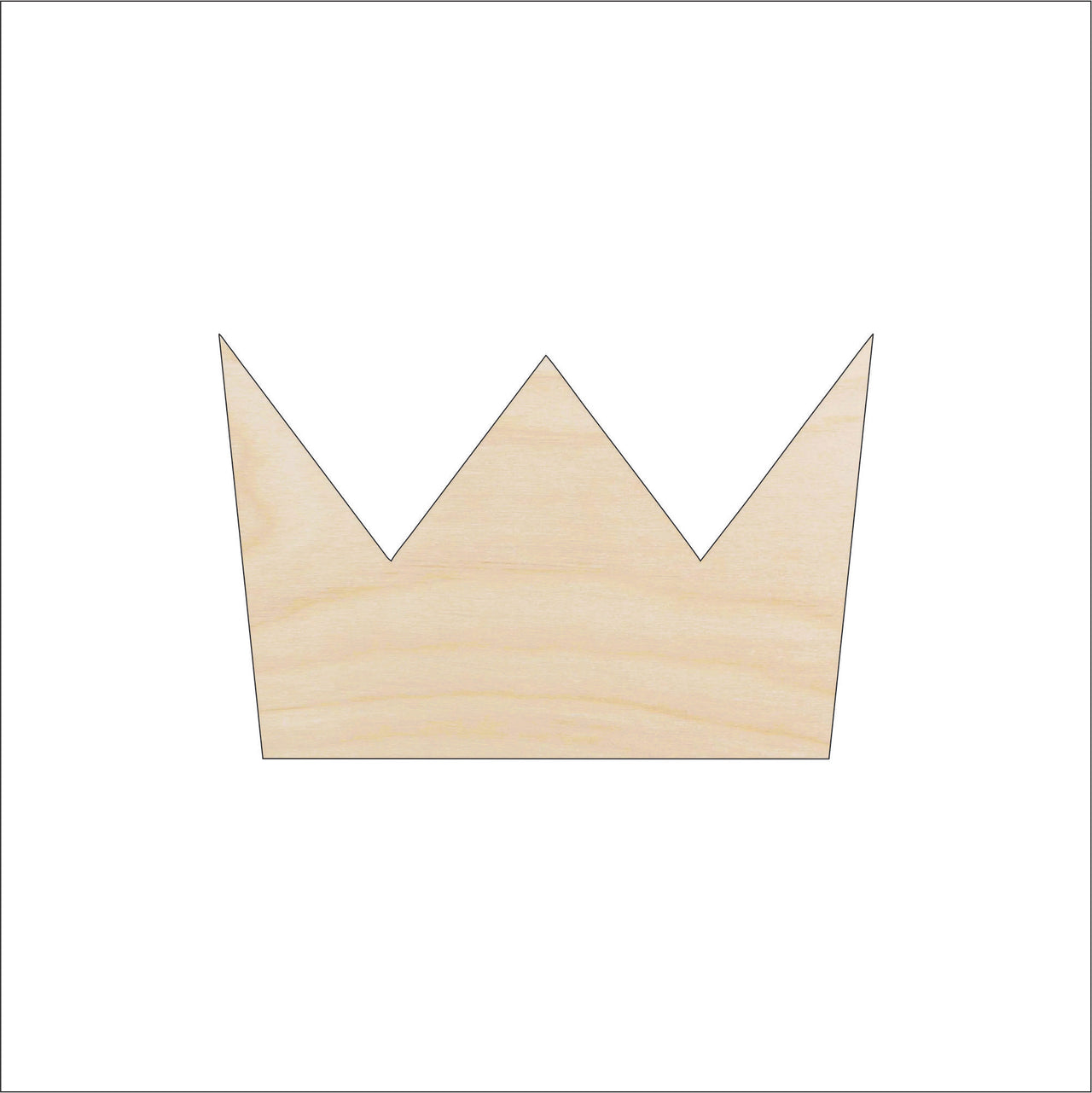 Crown Wood Craft Shape - Laser Cut Baltic Birch Unfinished DIY Wood Art Supplies CLT106 - The Wood Shape Store