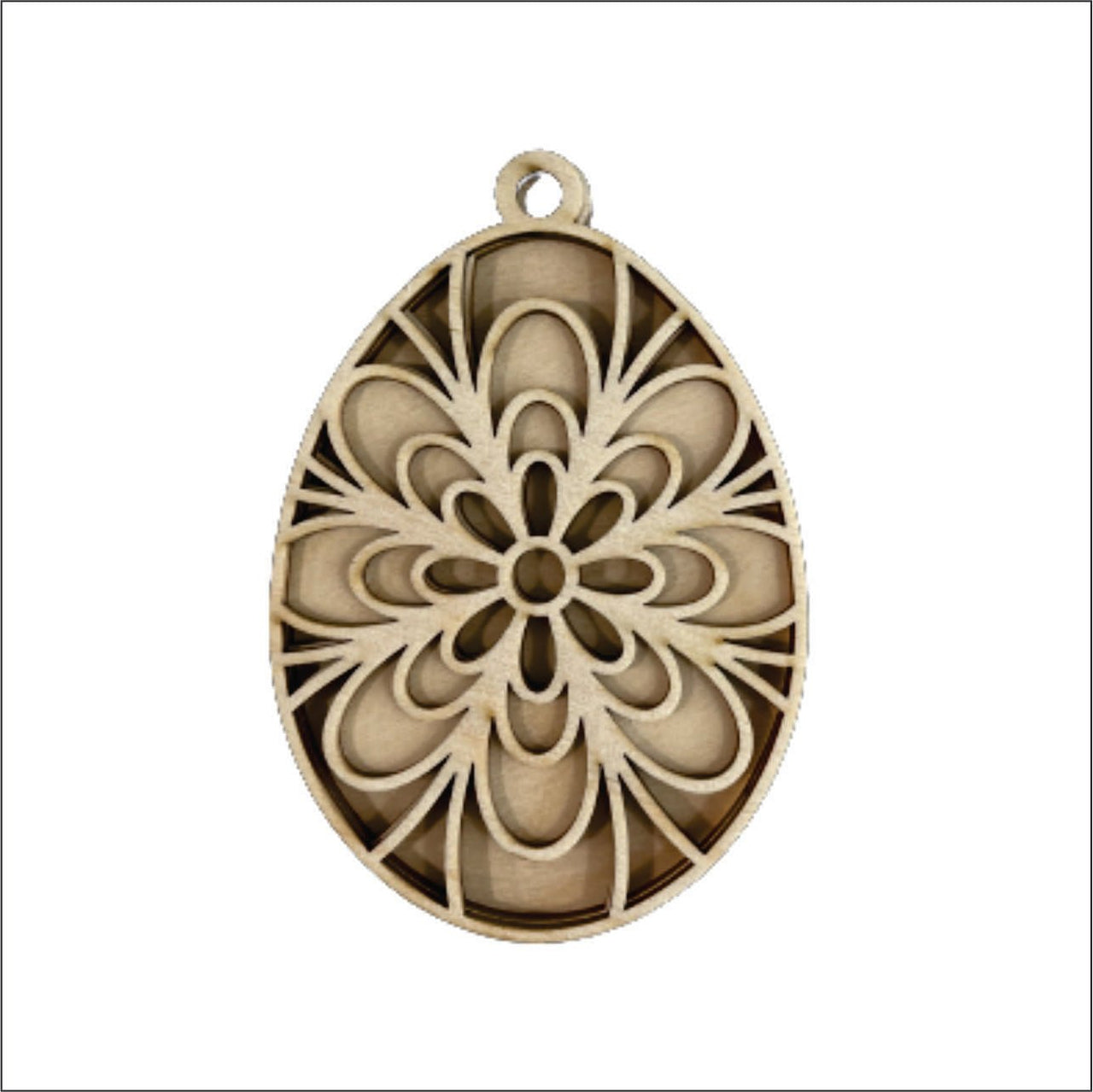 Easter 3D Laser Cut Ornament – Baltic Birch Wood Craft Supplies | DIY Wood Ornament Kit ES11 - The Wood Shape Store
