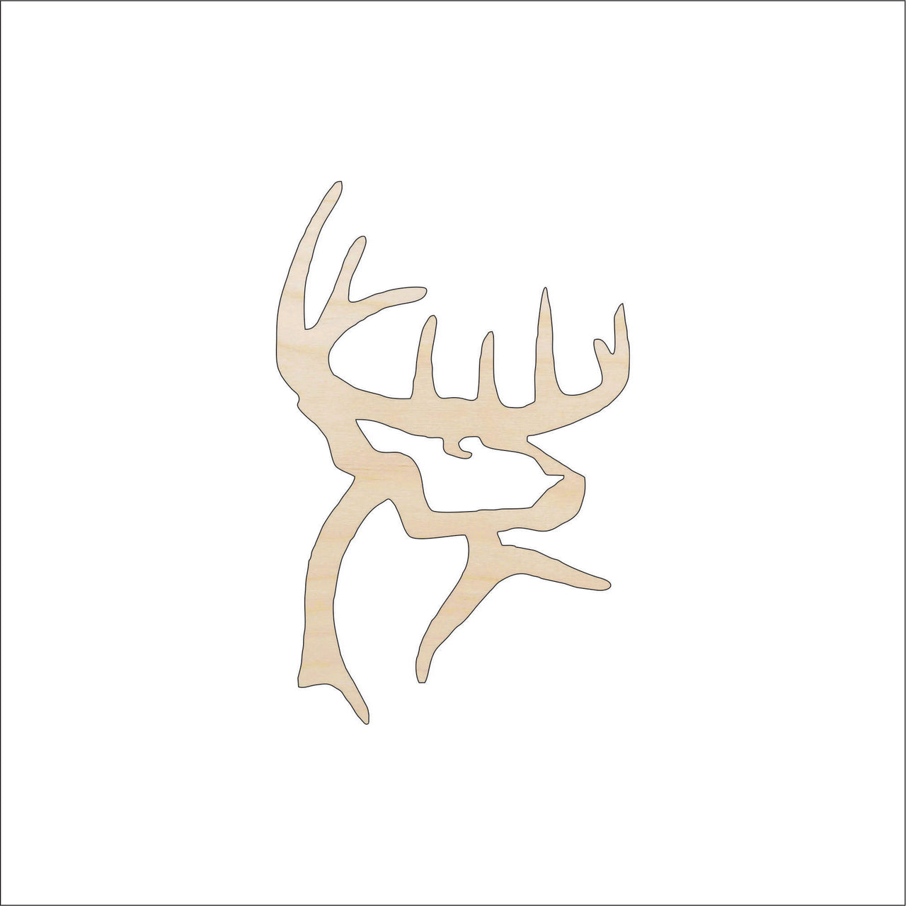 Deer Wood Craft Shape - Laser Cut Baltic Birch Unfinished DIY Wood Art Supplies DER11 - The Wood Shape Store