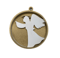 Angel 3D Laser Cut Ornament – Baltic Birch Wood Craft Supplies | DIY Wood Ornament Kit RE15 - The Wood Shape Store