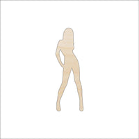 Woman Wood Craft Shape - Laser Cut Baltic Birch Unfinished DIY Wood Art Supplies PPL67 - The Wood Shape Store