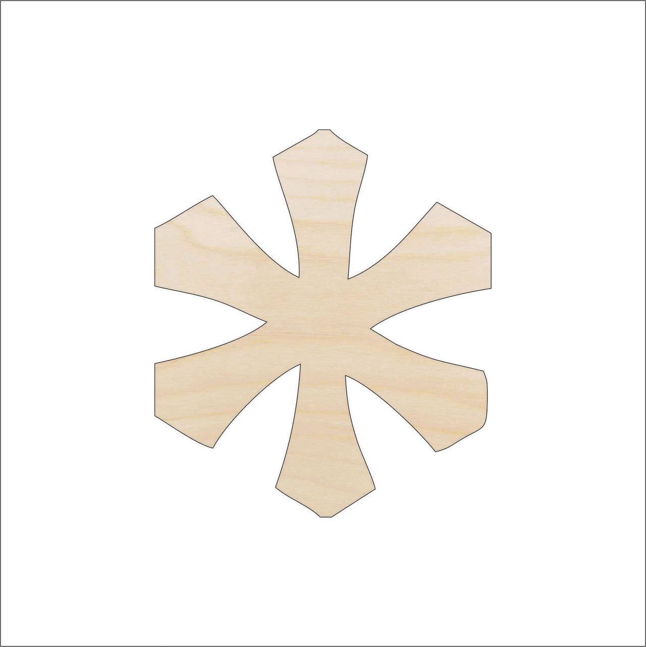 Snowflake Wood Craft Shape - Laser Cut Baltic Birch Unfinished DIY Wood Art Supplies SNW28 - The Wood Shape Store