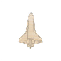 Spaceship Wood Craft Shape - Laser Cut Baltic Birch Unfinished DIY Wood Art Supplies SPC49 - The Wood Shape Store