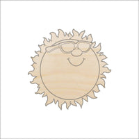 Sun Wood Craft Shape - Laser Cut Baltic Birch Unfinished DIY Wood Art Supplies SKY21 - The Wood Shape Store