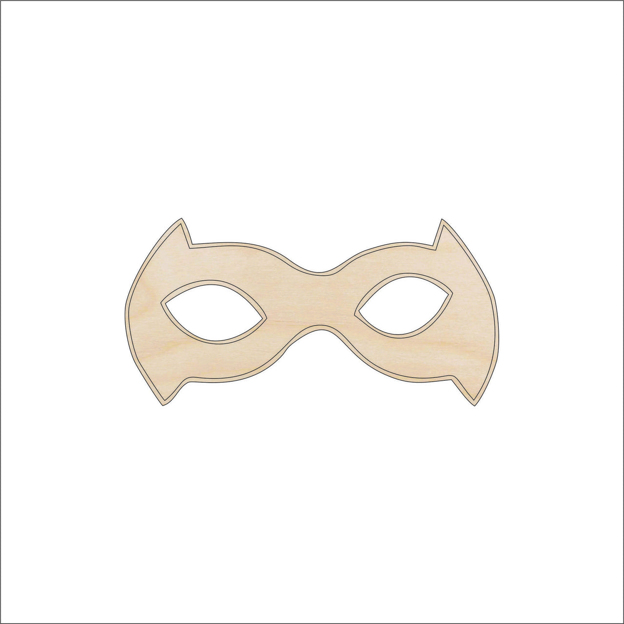 Mask Wood Craft Shape - Laser Cut Baltic Birch Unfinished DIY Wood Art Supplies MSK15 - The Wood Shape Store