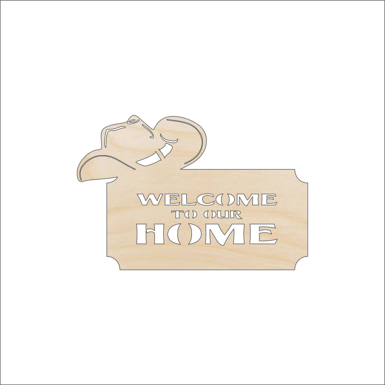 Cowboy Wood Craft Shape - Laser Cut Baltic Birch Unfinished DIY Wood Art Supplies SGN65 - The Wood Shape Store