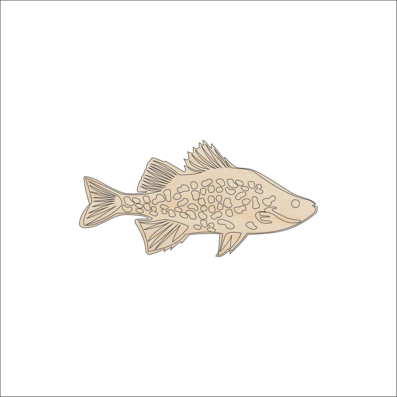 Fish Wood Craft Shape - Laser Cut Baltic Birch Unfinished DIY Wood Art Supplies FSH76 - The Wood Shape Store