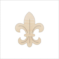 Fleur de Lis Wood Craft Shape - Laser Cut Baltic Birch Unfinished DIY Wood Art Supplies DSN40 - The Wood Shape Store