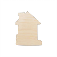 House Wood Craft Shape - Laser Cut Baltic Birch Unfinished DIY Wood Art Supplies BLD111 - The Wood Shape Store